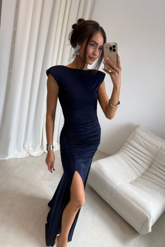 Aurelia Maxi-Kleid in Dunkelblau