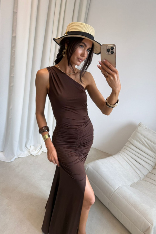 Maxikleid in Braun