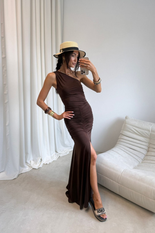 Maxikleid in Braun
