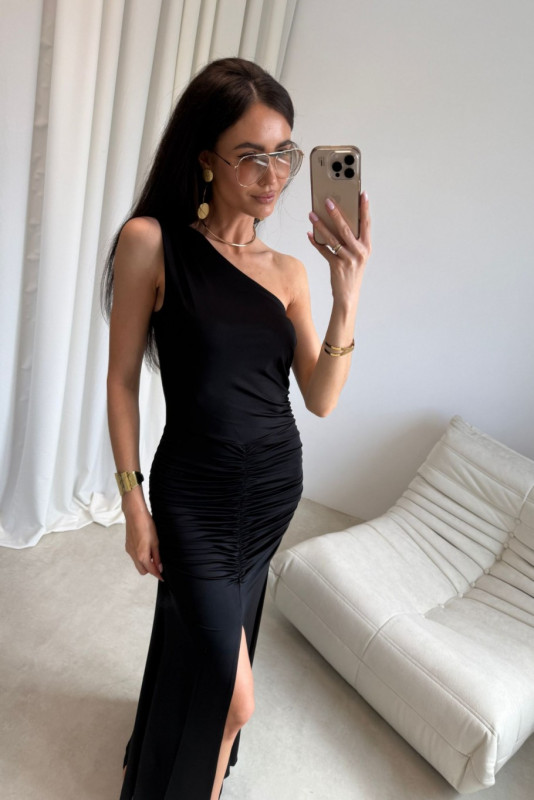 Schwarzes Maxikleid