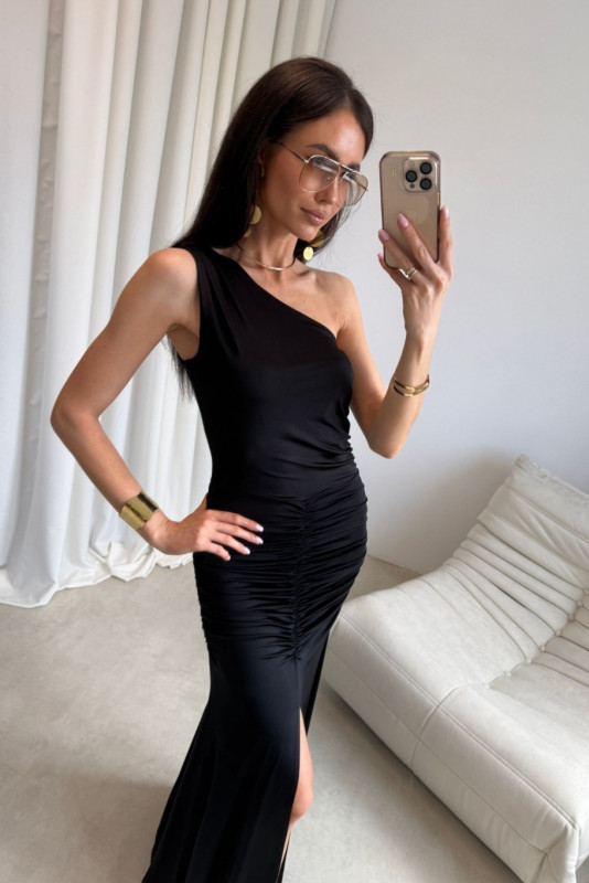 Schwarzes Maxikleid