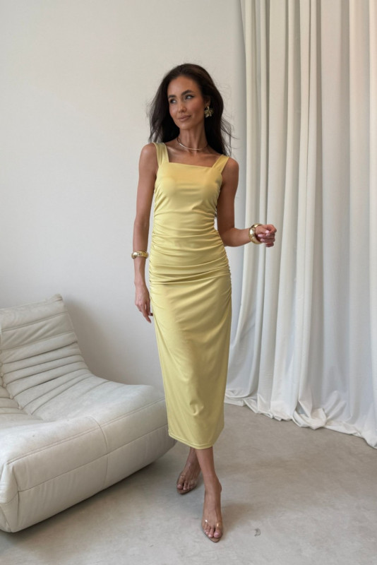 Midi-Kleid Zoya in Gelb