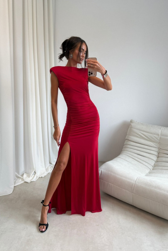 Rotes Maxi-Kleid Aurelia