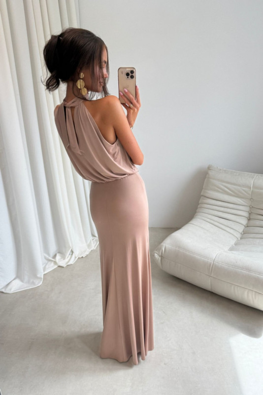 Maxikleid in Cappuccino-Farbe