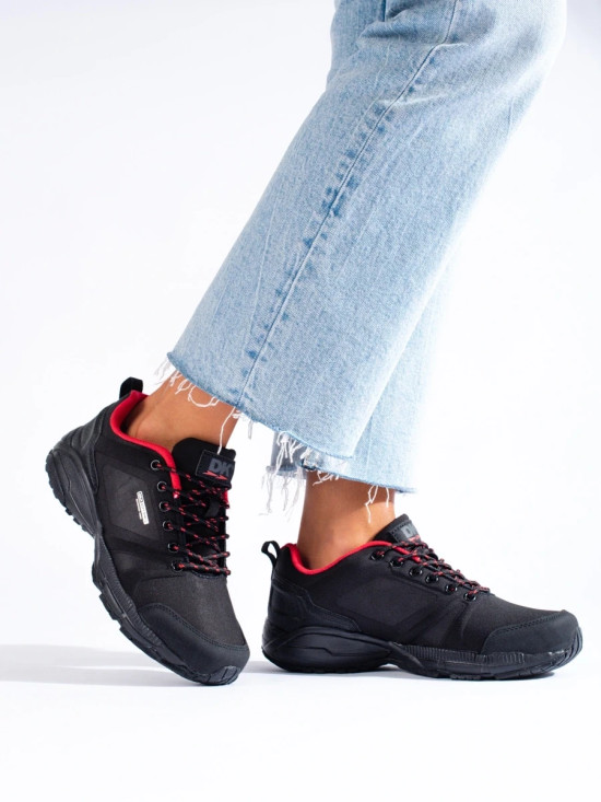 Damen Trekking Schuhe DK in Schwarz-Rot