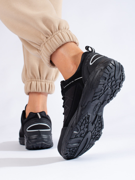 Damen Trekking Schuhe Waterproof Schwarz