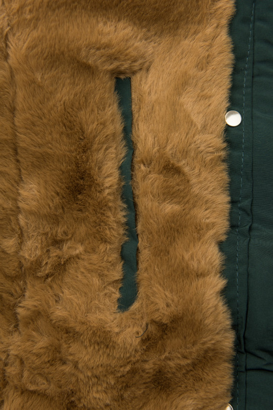 Winterparka mit Gummi in der Taille grün