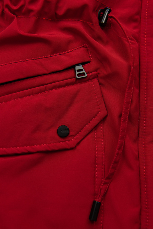 Parka mit warmem Futter Rot/Ecru