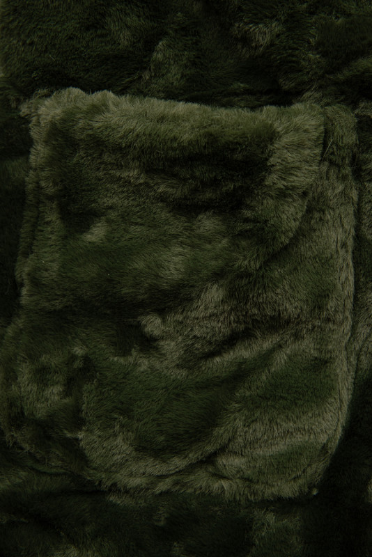 Winterparka auf beiden Seiten tragbar Schwarz