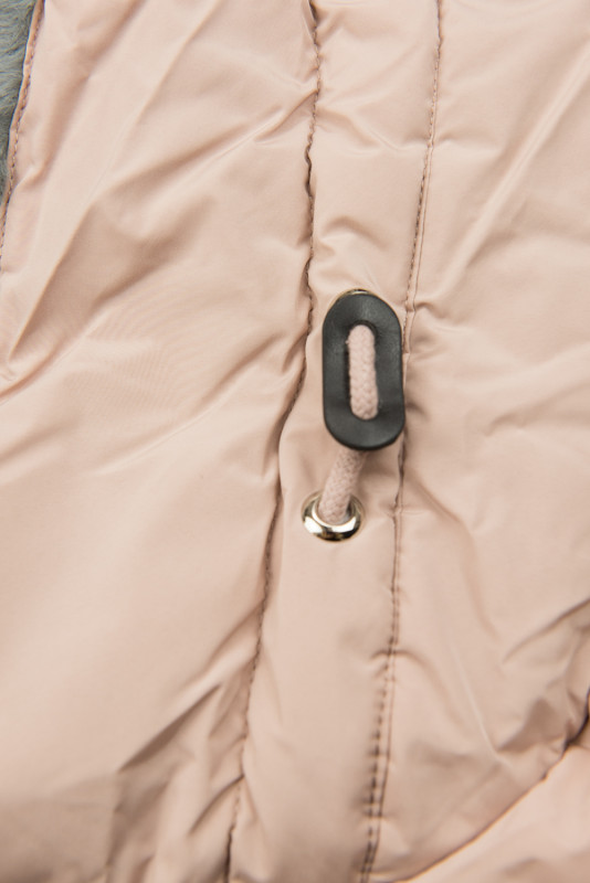 Steppjacke mit Blumenfutter puder rosa