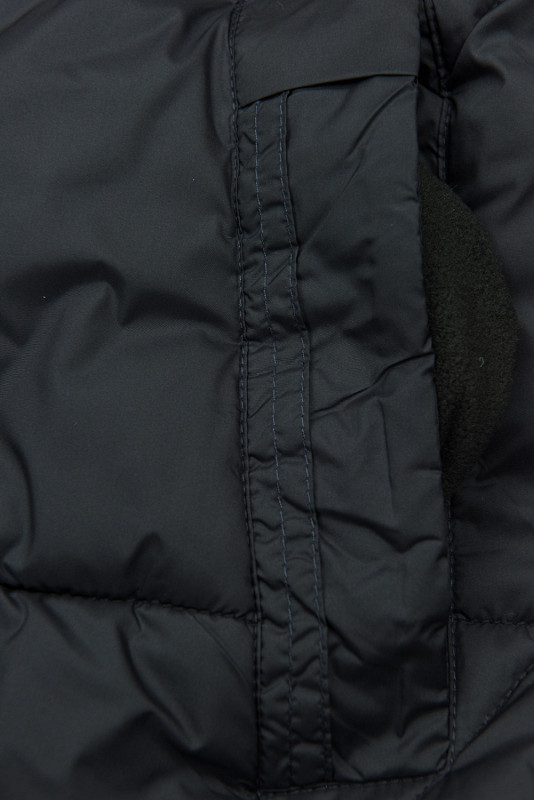 Steppjacke mit Kapuze für den Winter Navy/Beige
