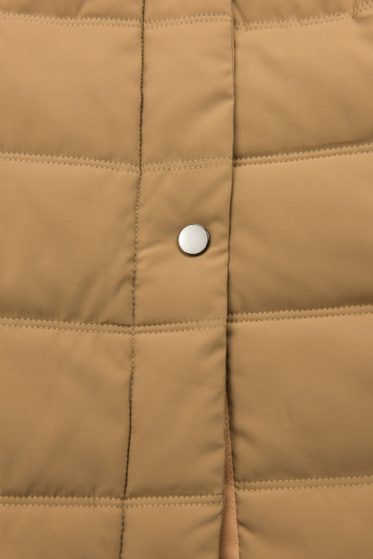 Wintermantel mit Teddy-Futter camel braun