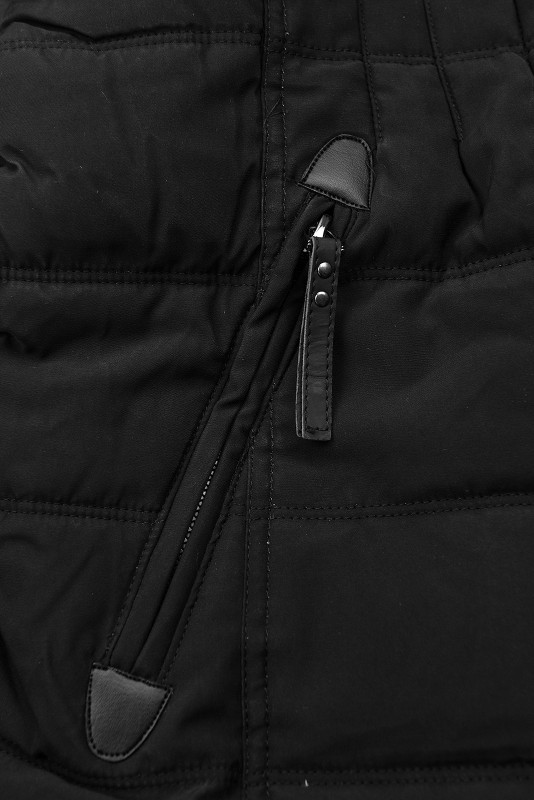 Wintermantel mit Teddy-Futter schwarz