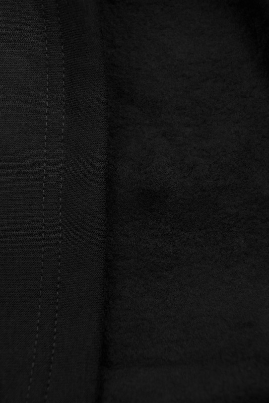 Verlängerte Sweatshirt/Sweatkleid mit Kapuze schwarz