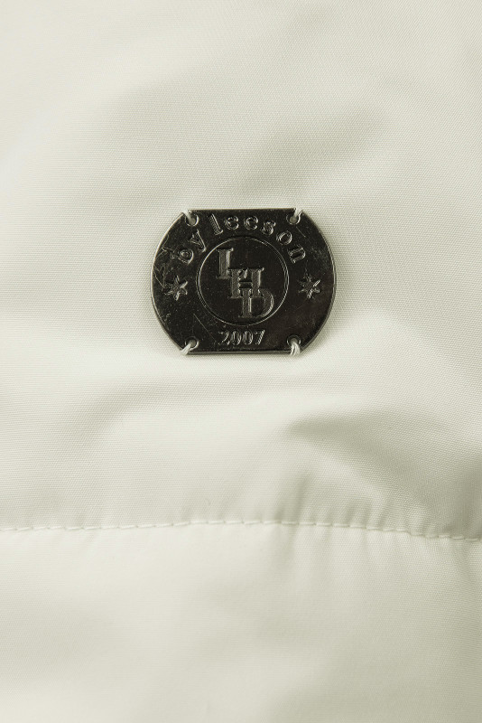 Winterjacke mit Teddy-Futter cremeweiß/grau