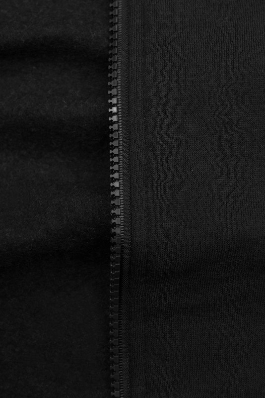 Sweatjacke - geblümtes Kapuzenfutter schwarz