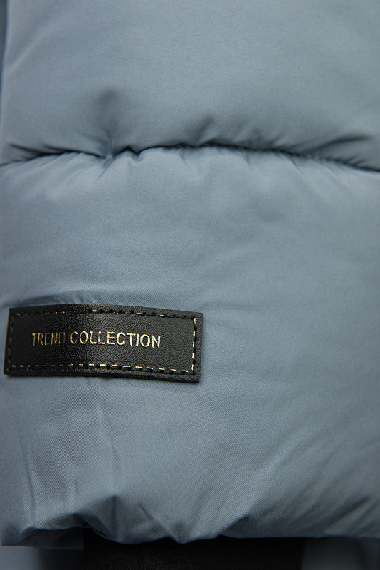 Damen Winterjacke mit Kapuze, Stahlblau