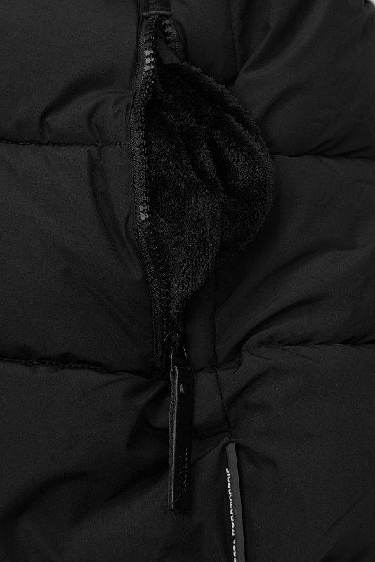 Damen Winterjacke mit Kapuze, Schwarz