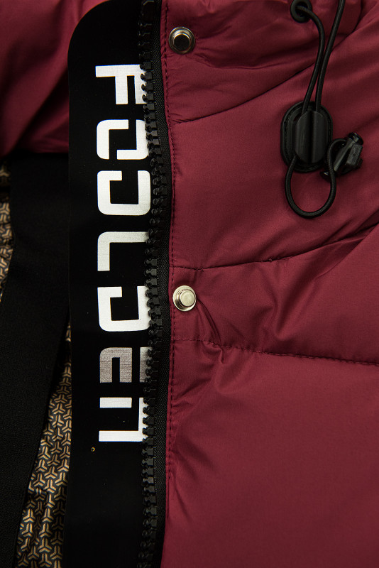 Damen Winterjacke mit Kapuze, Burgundy