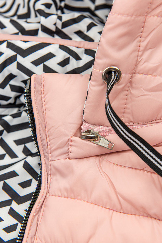 Beidseitig tragbare Übergangsjacke pink