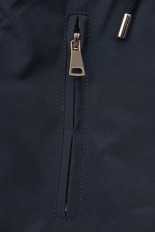 Beidseitig tragbare Frühlings-Wendeparka dunkelblau/rot