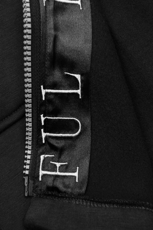 Sportliche lange Sweatjacke schwarz