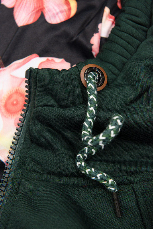 Verlängerte Kapuzenjacke von LHD smaragdgrün