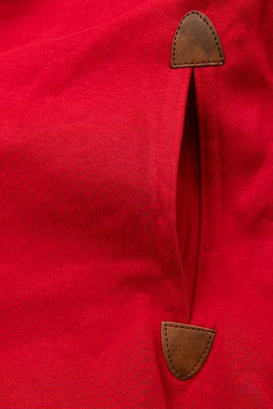 Sweatshirt/Sweatkleid mit Karomuster Rot