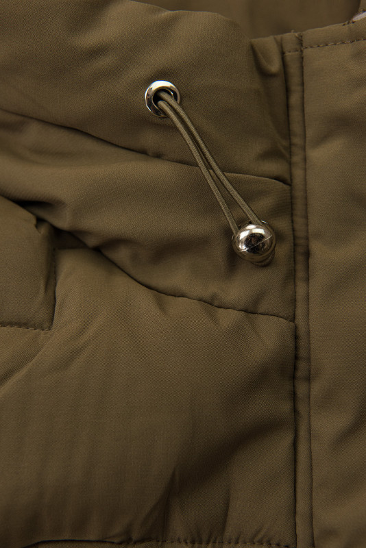 Gesteppte Winterjacke im verlängerten Schnitt, Braun