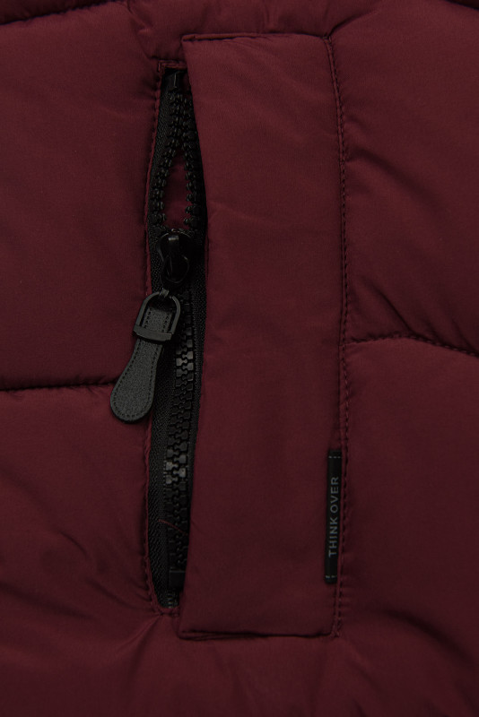 Winterjacke mit Kapuze EVEREST Weinrot