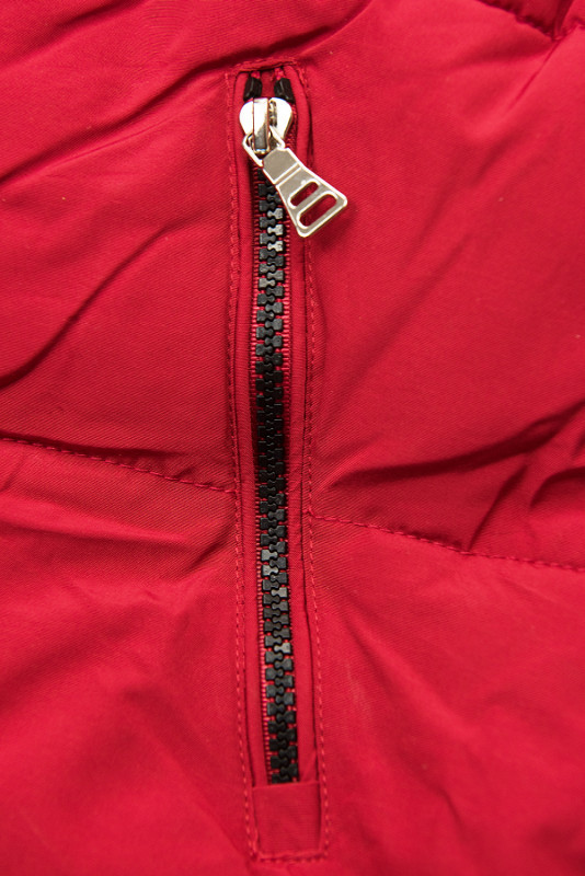 Winterjacke rot/schwarz