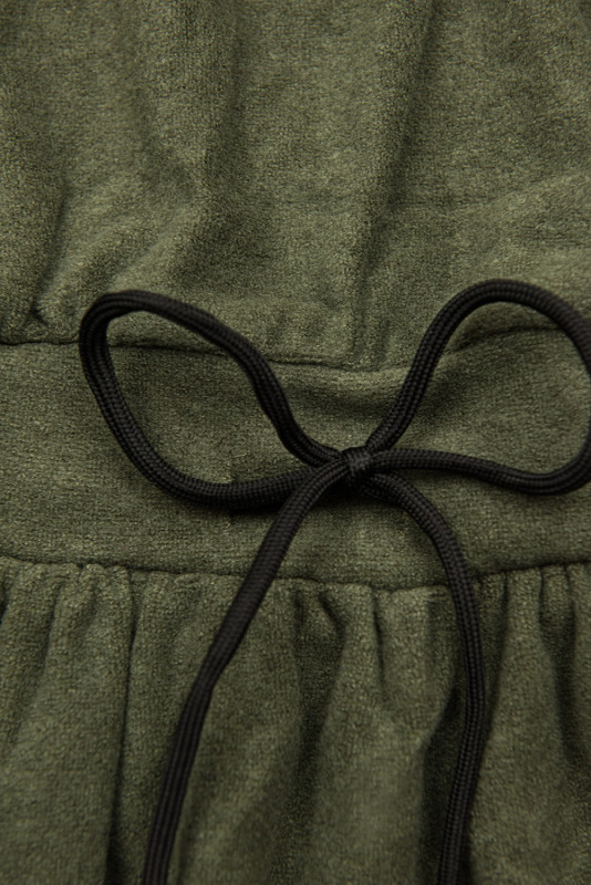 Kleid mit Spitze Khaki