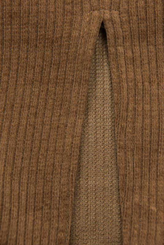 Midikleid mit Spitze Braun