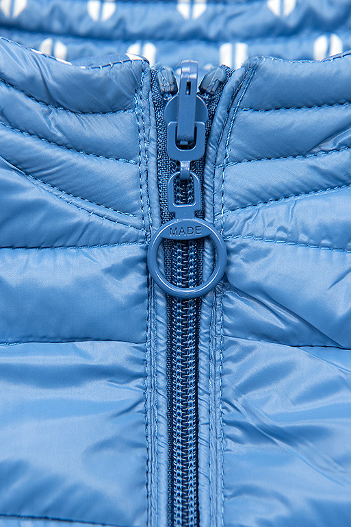 Steppjacke in kurzer Form blau
