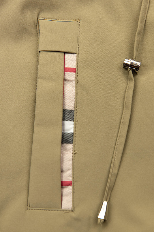 Trenchcoat mit Karo-Details Sandbraun