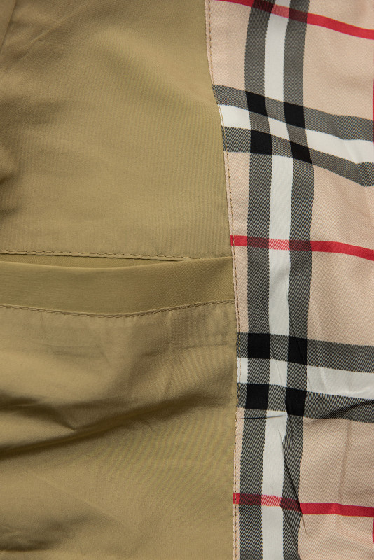 Trenchcoat mit Karo-Details Sandbraun