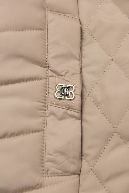 Weste mit Kapuze Beige