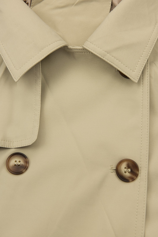 Zweireihiger Trenchcoat Beige