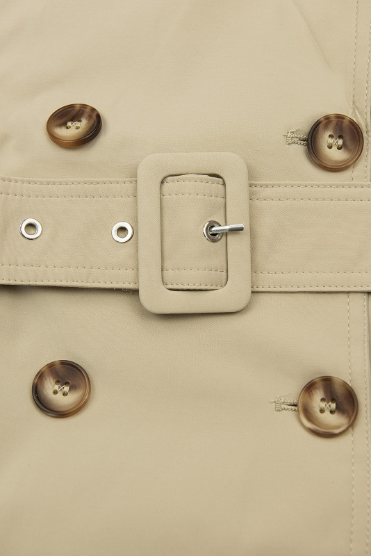 Zweireihiger Trenchcoat Beige