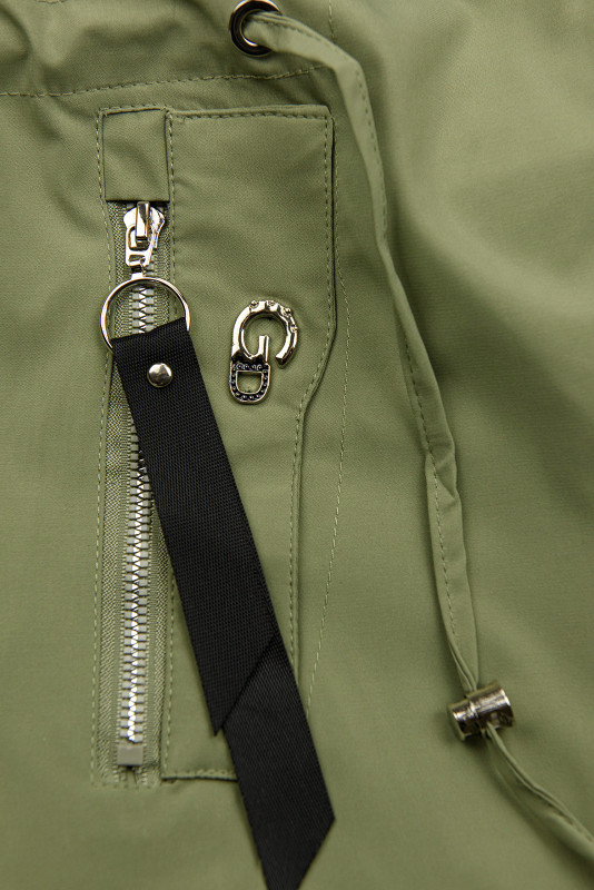 Trenchcoat mit kariertem Futter, Grün