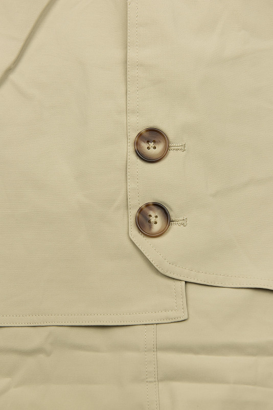 Beige Trenchcoat mit Taillengürtel