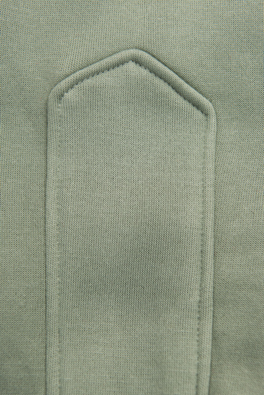 Verlängertes, warmes Sweatshirt Salbeigrün