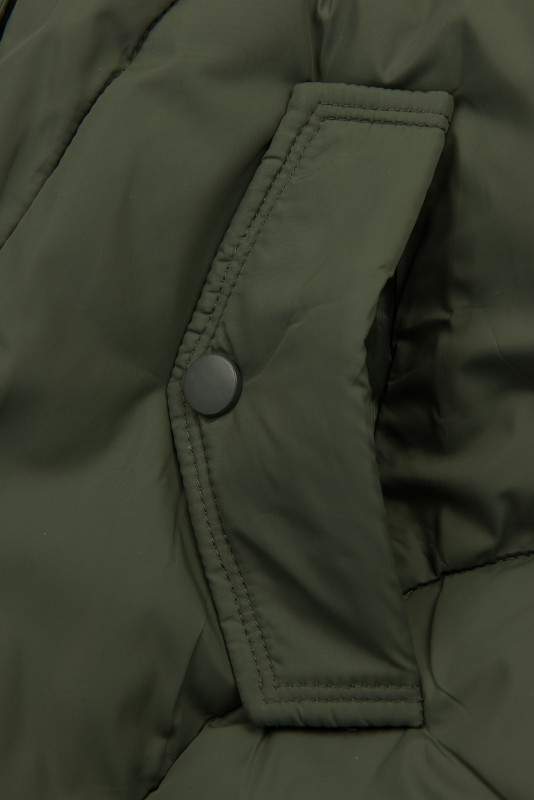 Damen-Winterjacke mit Strickbündchen Grün