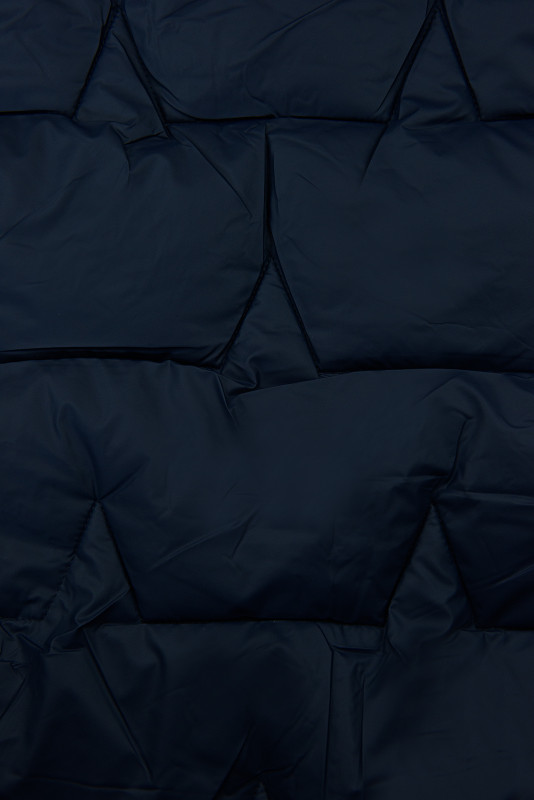 Damen-Steppmantel für den Winter mit abnehmbarem Fell Navy