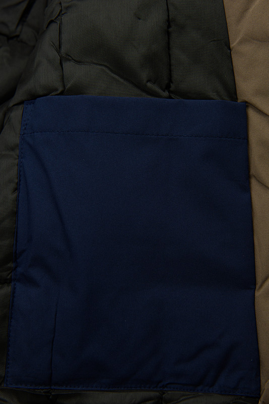 Langer Damen-Winterparka mit verstellbarer Taille Dunkelblau