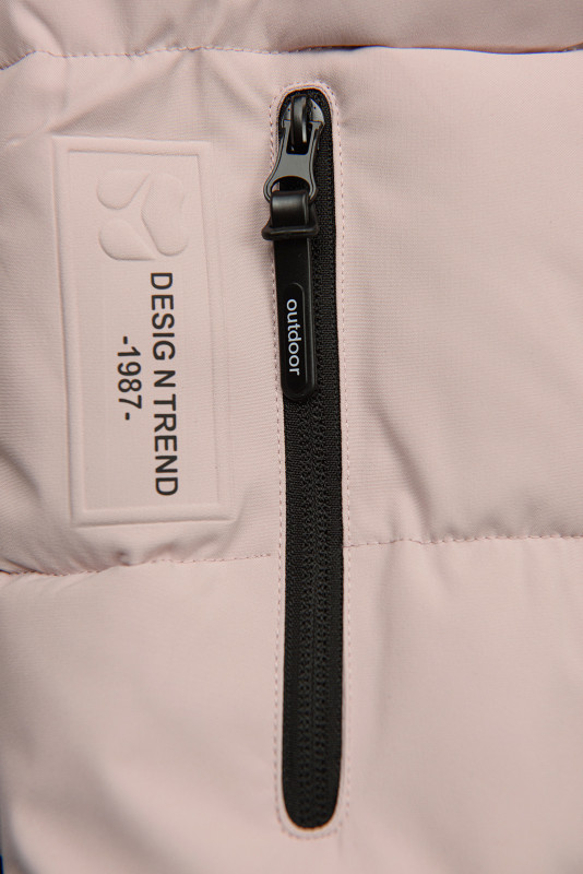 Damen-Winterjacke mit Kapuze DESIGN Rosa