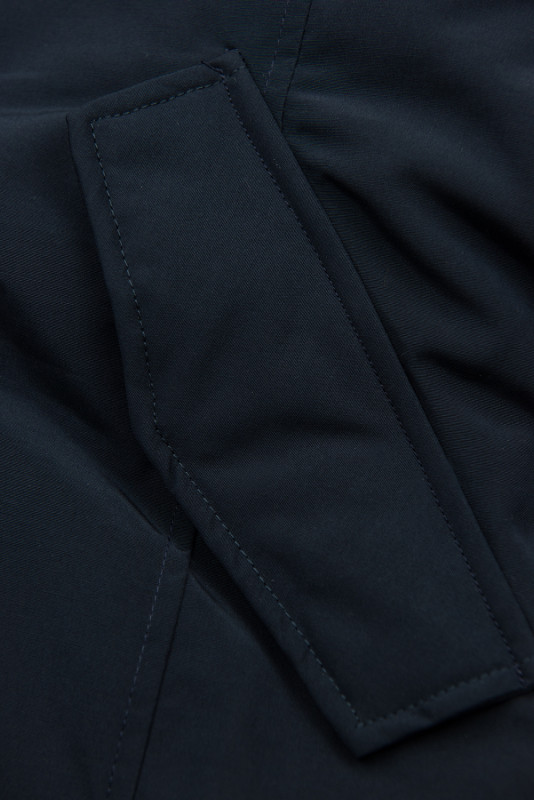 Parka mit Fleece Futter Kapuze dunkelblau