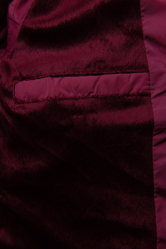 Gefüttert Winterjacke in Burgundy