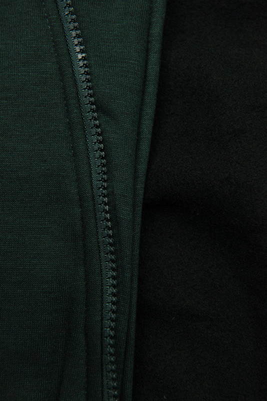 Sweatjacke mit bedrucktes Futter in der Kapuze smaragdgrün