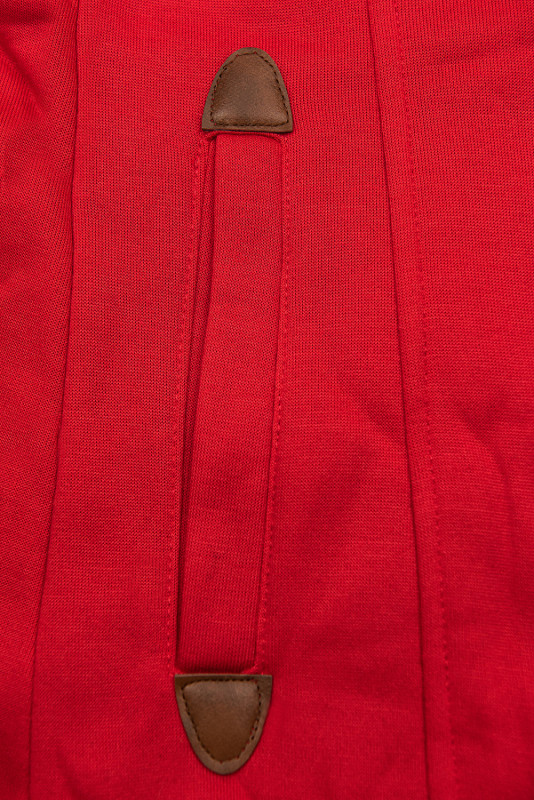 LHD Sweatjacke mit Gummi in der Taille rot